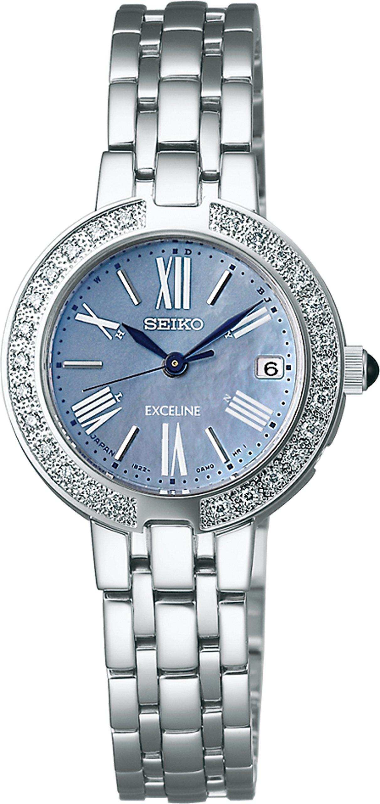 

[Seiko Watch] Наручний годинник Excelline Curved Sapphire Glass Super Clear Coating Solar Radio Modification SWCW007 Silver