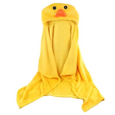 Kids Hooded Blanket Wearable Blanket Soft Cozy Coral Velvet Animal Shaped Cloak for Baby Children