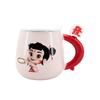 Nezha Genuine Ceramic Cup High Value Couple Water Cup Cartoon Rich Mug Office Drinking Water Ceramic Cup