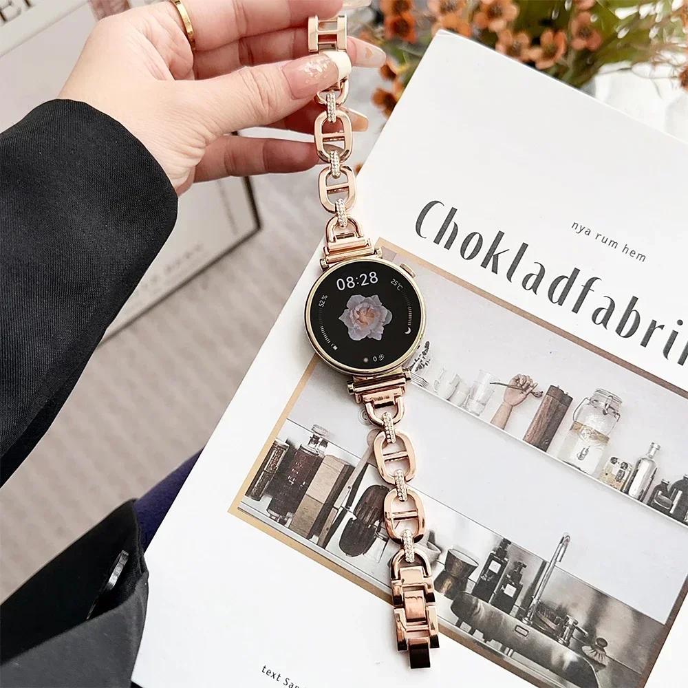 18 20 22mm Luxury Stainless Steel Band for Huawei Watch GT6/5 46mm 42mm 4 4Pro Women Strap for Samsung Galaxy 7 6 5 4 40mm 44mm