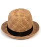 Yunibeosyeolkemiseuteuli Bu Check Beige Short Fedora Summer Fedora