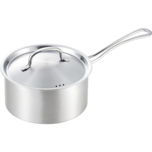 

Yoshikawa Gougi Saucepan, 18cm, Stainless Steel, 2.3L (2300ml), Simple Design, Induction and Direct Heat Compatible, Made in Japan, Tsubame-Sanjo, YJ2