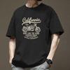 Men's Summer Black Retro Trend T-Shirt: American, Japanese, Korean Style