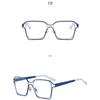 Women's eyeglasses - unisex fashion square hollow metal glasses