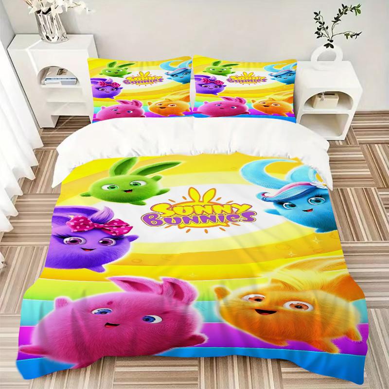 3pcs Colorful Bunny Plushies Home Decor Set-Perfect for Bedroom, Living Room, Hotel, Festive Gifts, Fans, Travel, Daily Use1202220a