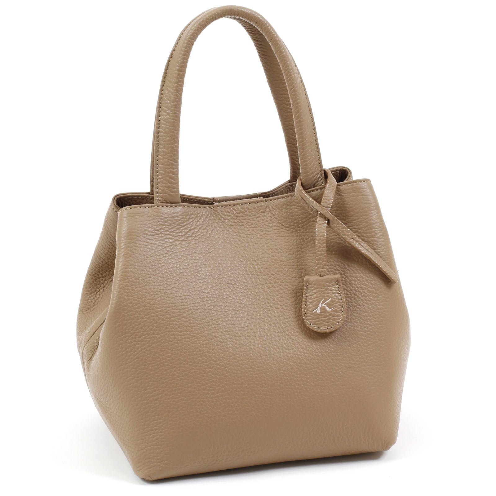 

Shrink leather B5 size compatible form change handbag Sand Beige 52522 [Kitamura] Z-0598 Women s