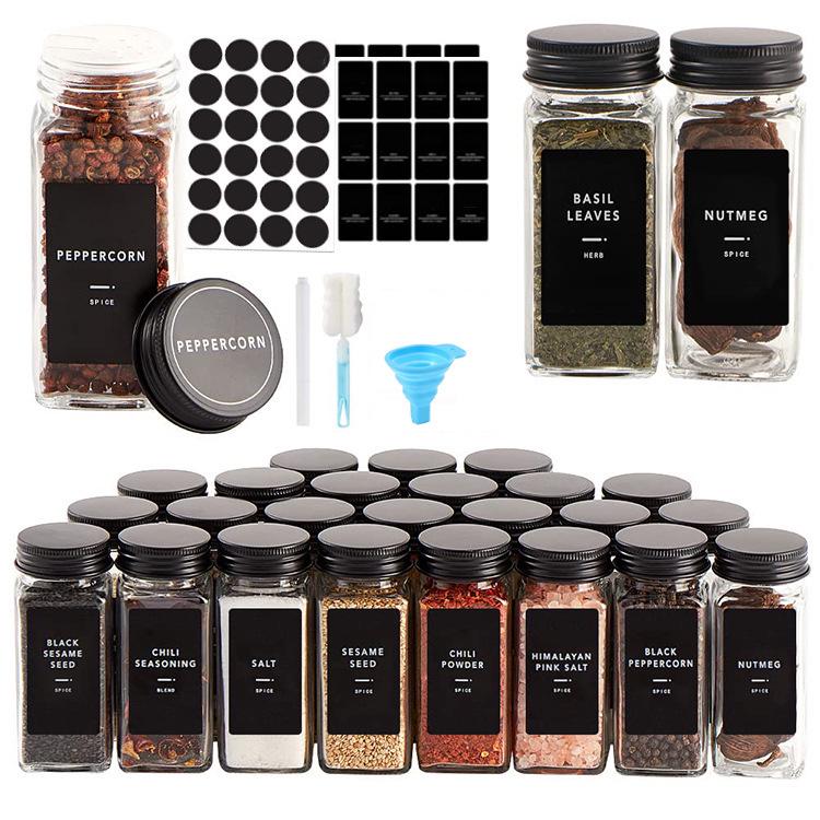 120ml Glass Spice Jars Set: Ideal for Cumin, Chili Powder, and More