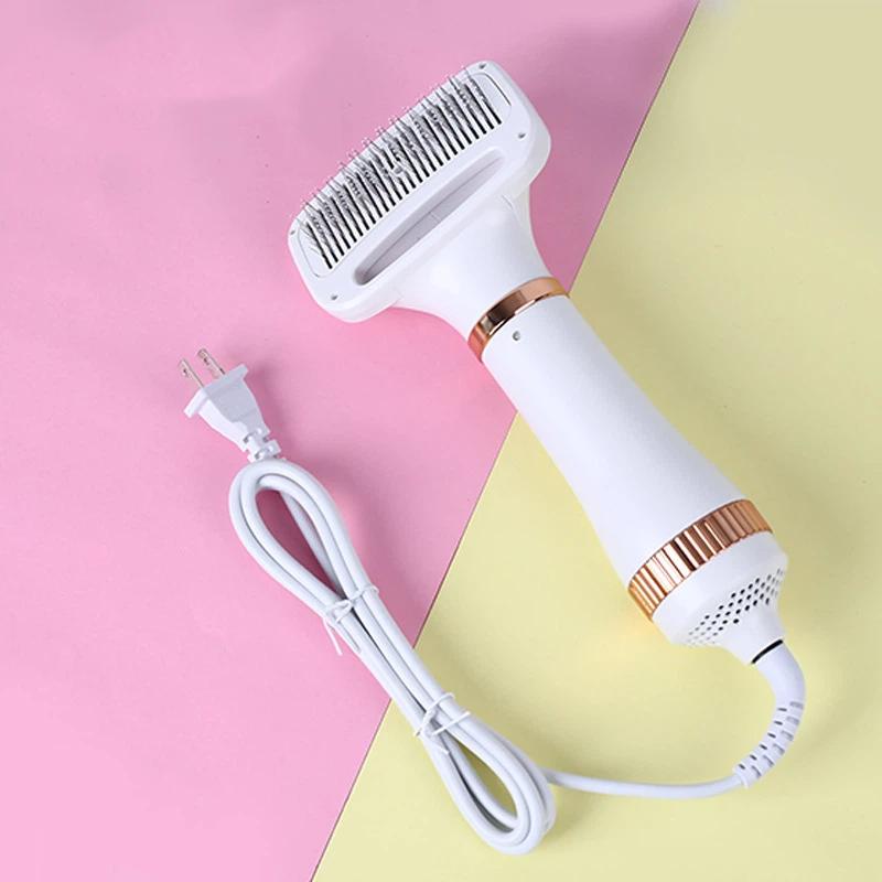 Smart Electric Hot Air Pet Grooming Brush - 3-in-1 Hair Dryer, Detangling & Straightening Comb for Fast Drying Dogs & Cats