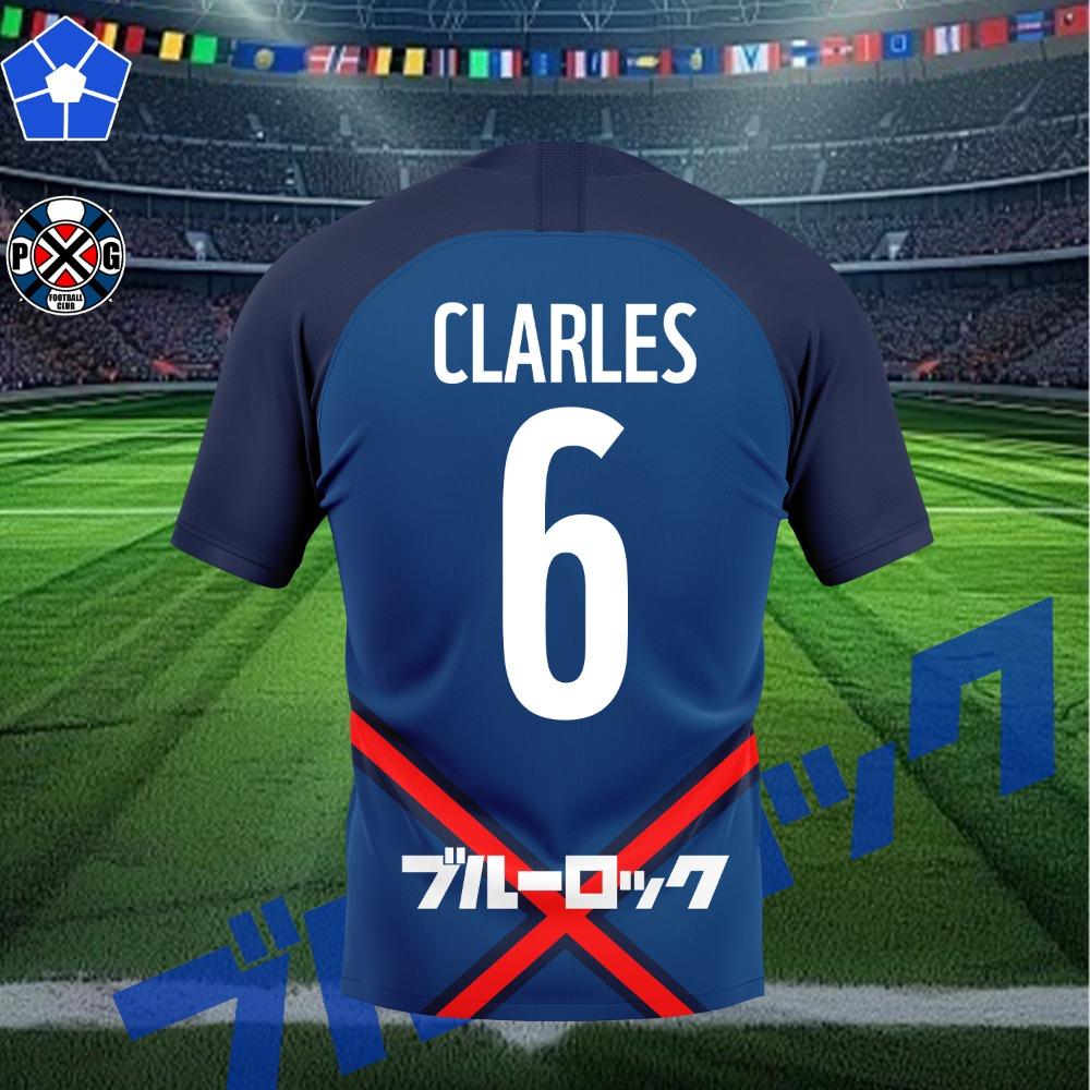 P.X.G Blue Lock Tee Anime Paris X Gen Jersey Football Uniform No.9 Rin Shidou Cosplay T Shirts Casual Sports Custom Name Tops