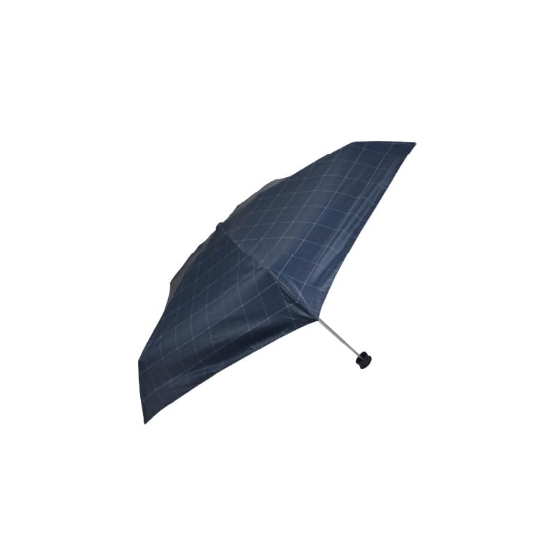 

HUS. All weather check folding umbrella For both rain and shine parasol plaid pattern simple lightweight compact shading heat shield UV cut ladies