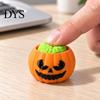 Gift for Friends Halloween Pumpkin Stress Relief Toy, 3D Printed Sensory Fidget Realistic Portable Toy Soft Rebound Brain Shape Squeeze Office