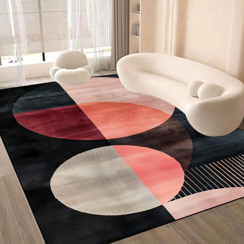 Weicher Flauschiger Rutschfester Luxusteppich für Wohnzimmer Sofa Schlafzimmer - Schmutzabweisende Waschbare Bodenmatte Große Fläche Minimalistisches Zuhause