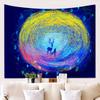 Mysterious Landscape Style Painting Wall Hanging Cloth Rectangle Tapestry Colorful Multipurpose Decoration Blanket 150 X 100 Cm