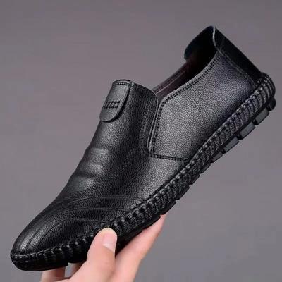 Fashion Outdoor Leather Men Shoes Casual Business Leather Shoes Men Oxfords Retro Quality Soft Skin Comfortable Slip On Shoe Men Flats