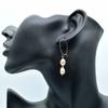 Simple Earrings Natural Freshwater Pearls 925 Silver Hook Earrings White/Purple Baroque Pearl Women's Earrings