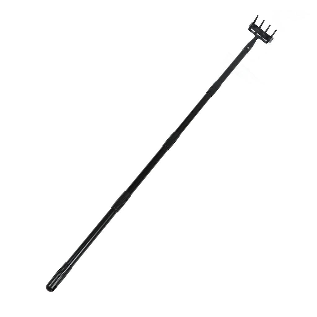 Weeding Rake Adjustable Length Stainless Steel Ergonomic Handle Hand Rake Garden Tool for