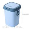 Press Type Trash Can with Lid Portable Small Bathroom Kitchen Bedroom Waste Bin Household Plastic Garbage Pail for Dorm Office