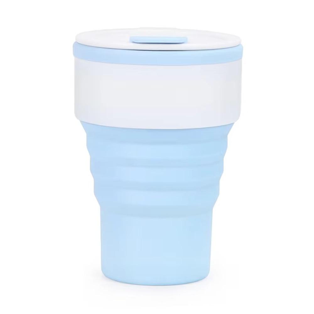 with Lid Collapsible Cups with Lid Silicone Portable Travel Tumbler Folding Coffee Cup Dining