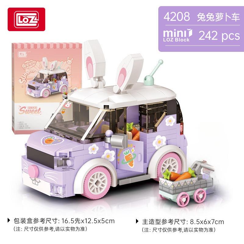 Cartoon Mini Car Building Blocks Desktop Decoration Birthday Gift Creative Toy Block Set for Children