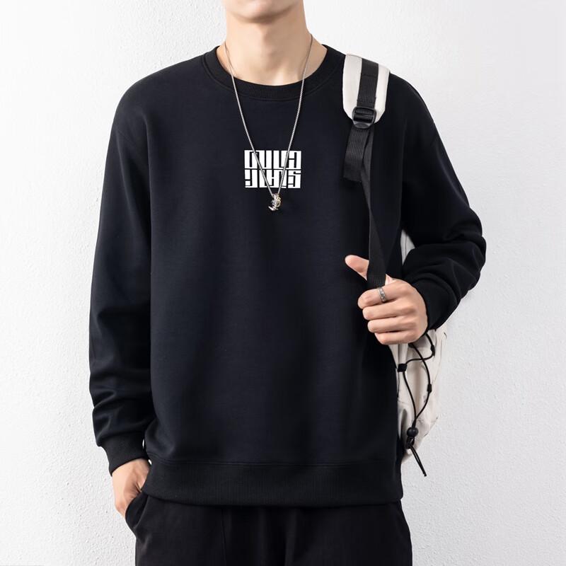 

Men s Letter Print Cotton Blend Pullover Sweatshirt XL
