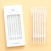 New Black Gold and White Gold A8 Pencil Candle Creative Party Party Long Pole Baking Decoration Boxed Candle
