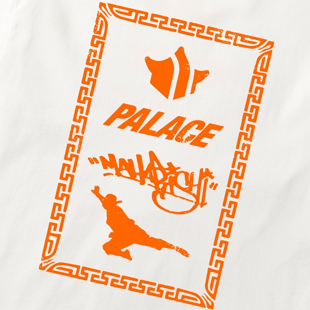 Palace X Maharishi Shaolin Tag Long-Sleeve White Unisex Tops P28MHES001