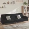 vidaXL 2-Seater Sofa Bed Black Fabric