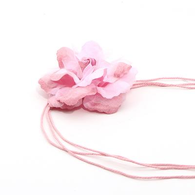 Chiffon Große Blume Geknotet Dünne Taille Seil Geflochtene Dünne Gürtel Damen Bund Langes Quastenkleid Dekorative Jacke Pullover