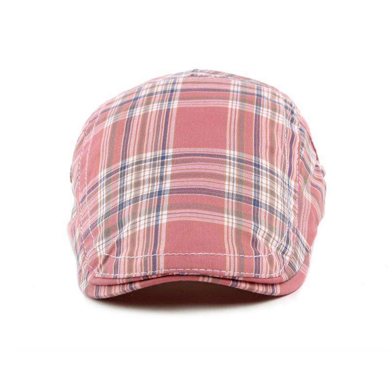 Classic Plaid Beret Women's Spring Summer College Style Peaked Cap Forward Cap