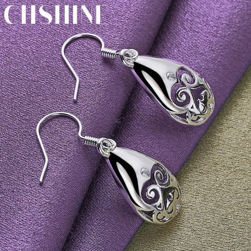 CHSHINE 925 Sterling Silver Water Drop Earrings For Women Fashion Charm Jewelry