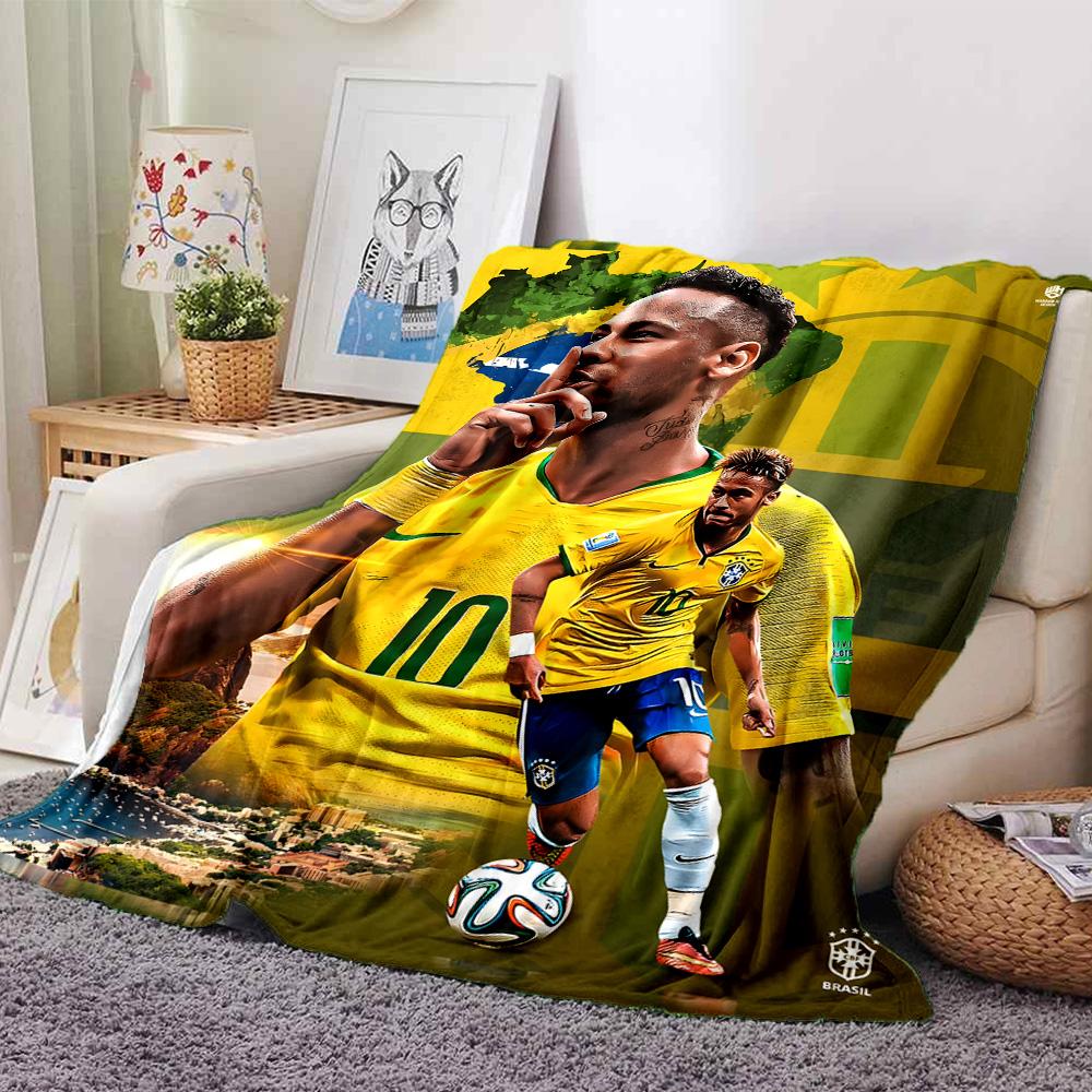 1pc Neymar1 Blanket, Gift, for Men and Women, Soft Blanket, Good for Sofa Bed Couch Travel, Lightweight Flannel Blanket