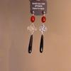 Exotic high-end fringed earrings, niche retro ethnic style earrings, French heavy industry bohemian earrings.