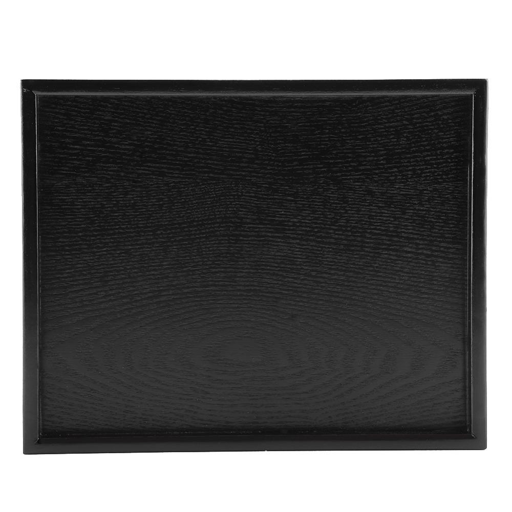 Black Wooden Solid Wood Tray Solid Wood Restaurant Tray Versatile Food Serving Tray  Coffee Serving 30*24cm