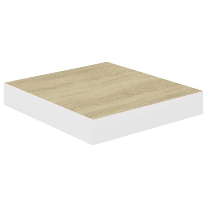 VidaXL Étagère murale flottante Chêne et blanc 23x23,5x3,8 cm MDF