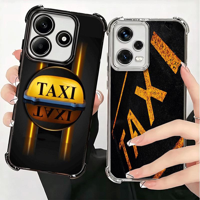 NYC Gelbe Taxi-Cabriolets Weiche Handyhülle Für Xiaomi Redmi Note 14 15 Pro Plus 13 12 11S 11T 5G 10 9S 9 Galvanisiert Anti-Fall Fundas
