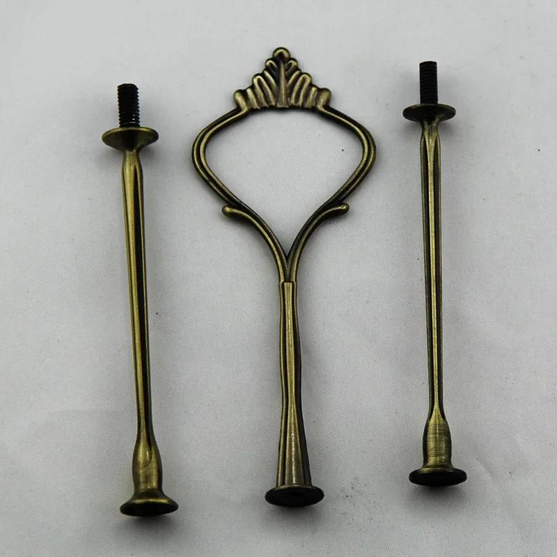 Crown 3 Tier Cake Cupcake Plate Stand Handle Hardware Fitting Holder for Fruit Tray Cake Plate Home Kitchen Dining Cake Tool