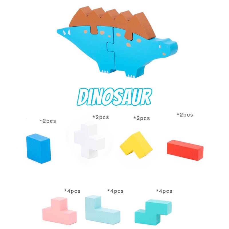 

Yq245 Wooden Camel Stacking Blocks For Children s Cognitive Development Colorful And 3d Puzzle Toy Dinosaur