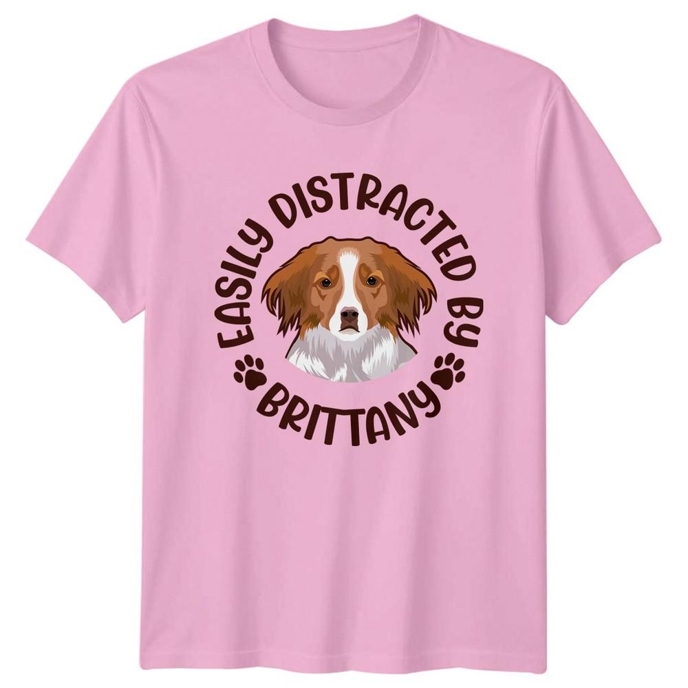 Easily Distracted By Brittany TShirt Brittany Dog Owner Gift For Him And Her
