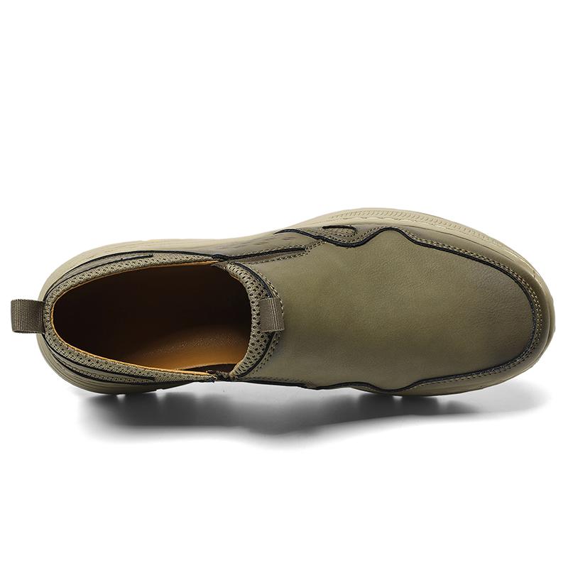 Handmade Genuine Leather Men's Casual Shoes Comfortable And Breathable Moccasins Men Business Flats Shoes