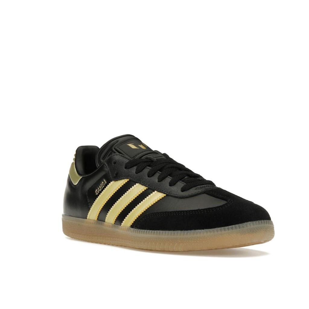 Lionel Messi X Adidas Samba Triunfo Dorado Unisex Sneakers Black Gold-Metallic Gum IH8159