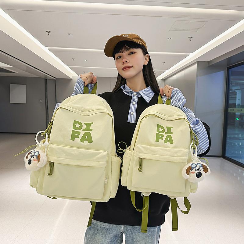 Campus Schoolbag Junior High School Student Backpack Unisex Large Capacity Travel Lightweight Backpack