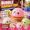 Multi Color Dumpling Toy With Blowing Bubbles Function Ultra Soft Slow Rising Silicone Squeeze Toy For Stress Relief