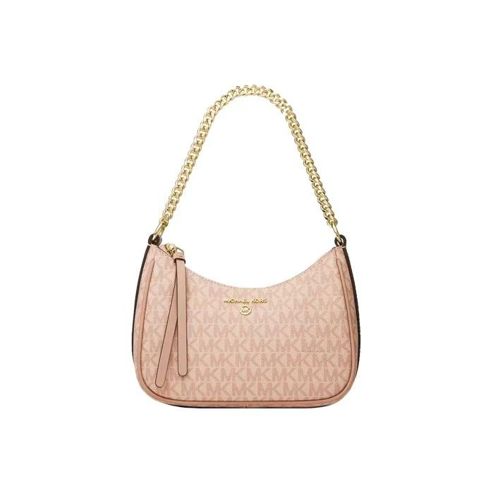 

Michael Kors MK Jet Set Charm Monogram Vintage Elegant Logo Canvas With Leather Shoulder Bag Women Shoulder Bag Ballet-Pink 32H1GT9C1B-BALLET Basic Set (Bag+Dust Bag)
