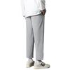 Men's Trendy Loose-Fit Summer Sports Pants - Ice Silk, Straight Wide-Legged, Cropped.