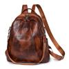 Damen-Rucksack aus weichem Leder, Retro, multifunktionaler Reiserucksack