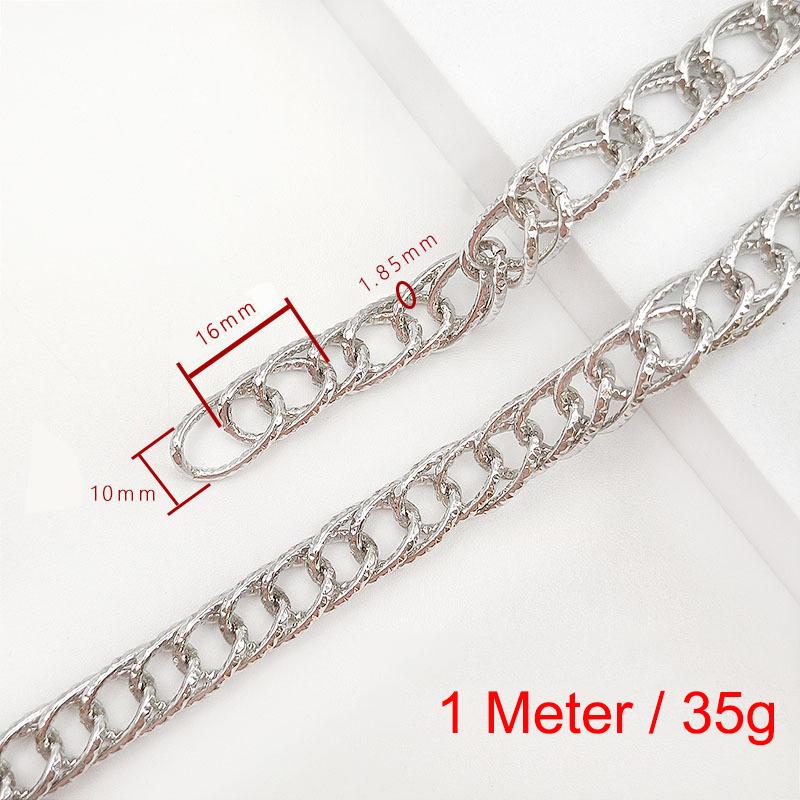 1 Meter Aluminum O-Shaped Twist Double Chain for DIY Necklace Bracelet Jewelry Making Clothing Bag Component Accessory Supplies