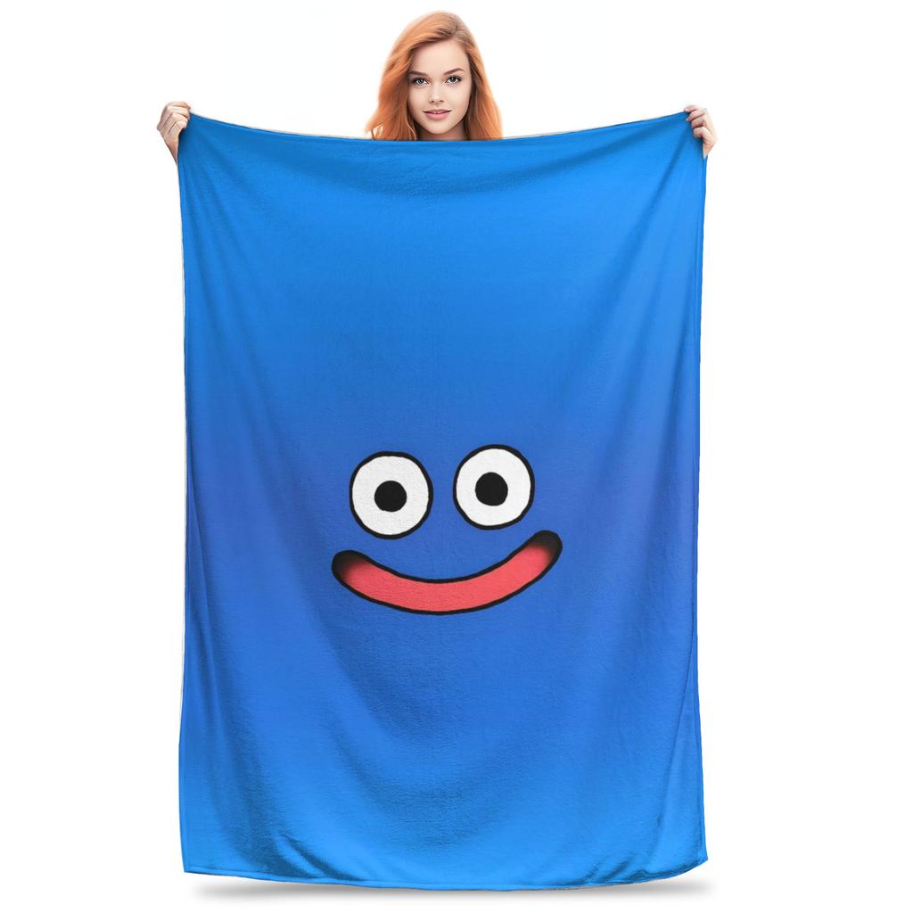 D-Dragon Quest Slime Pluche Deken Kinderen Flanellen Plaid Voor Huisdecoratie Warm Op Maat Gemaakte Kwaliteit Sprei Verjaardagscadeau