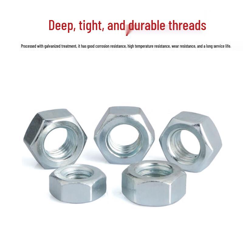 Constant Star Red Flag Grade 8 Galvanized Hex Nuts
