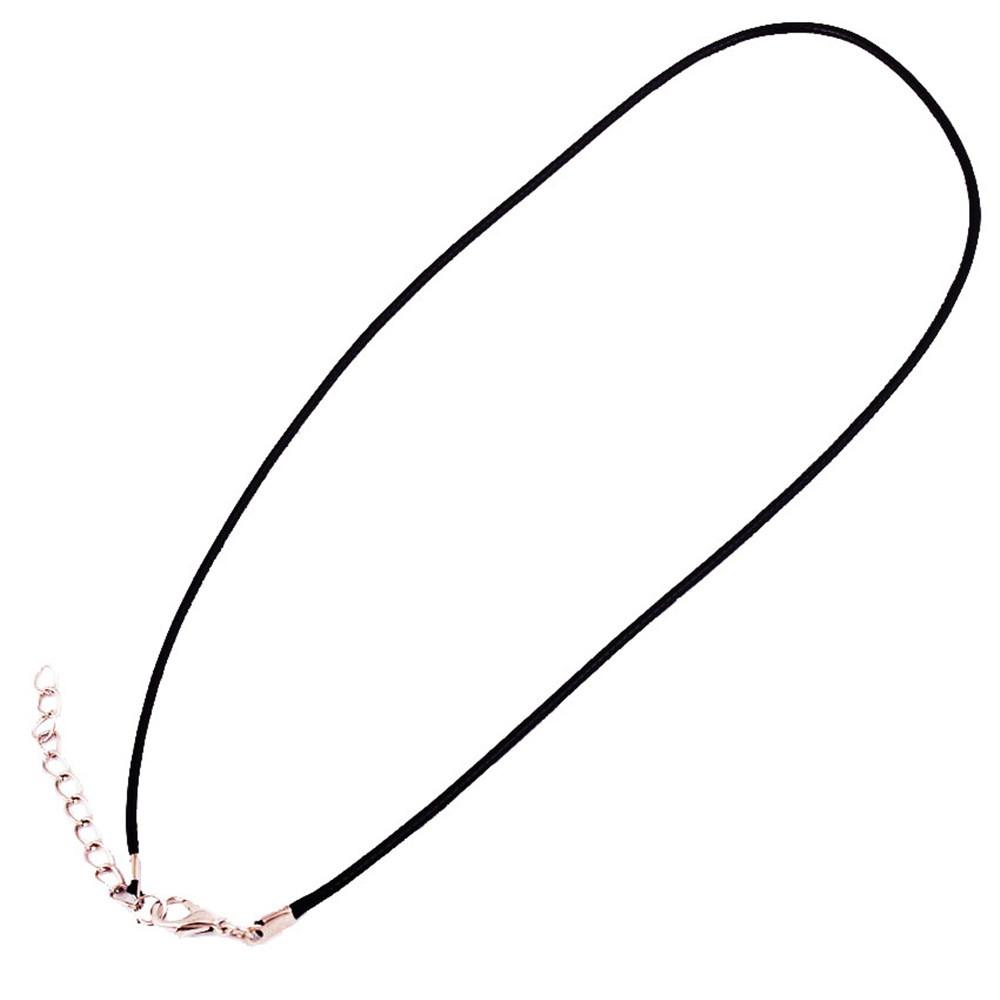 Metal Chain Black Wax Cord Necklace Chains Bulk With Lobster Clasp For Pendants