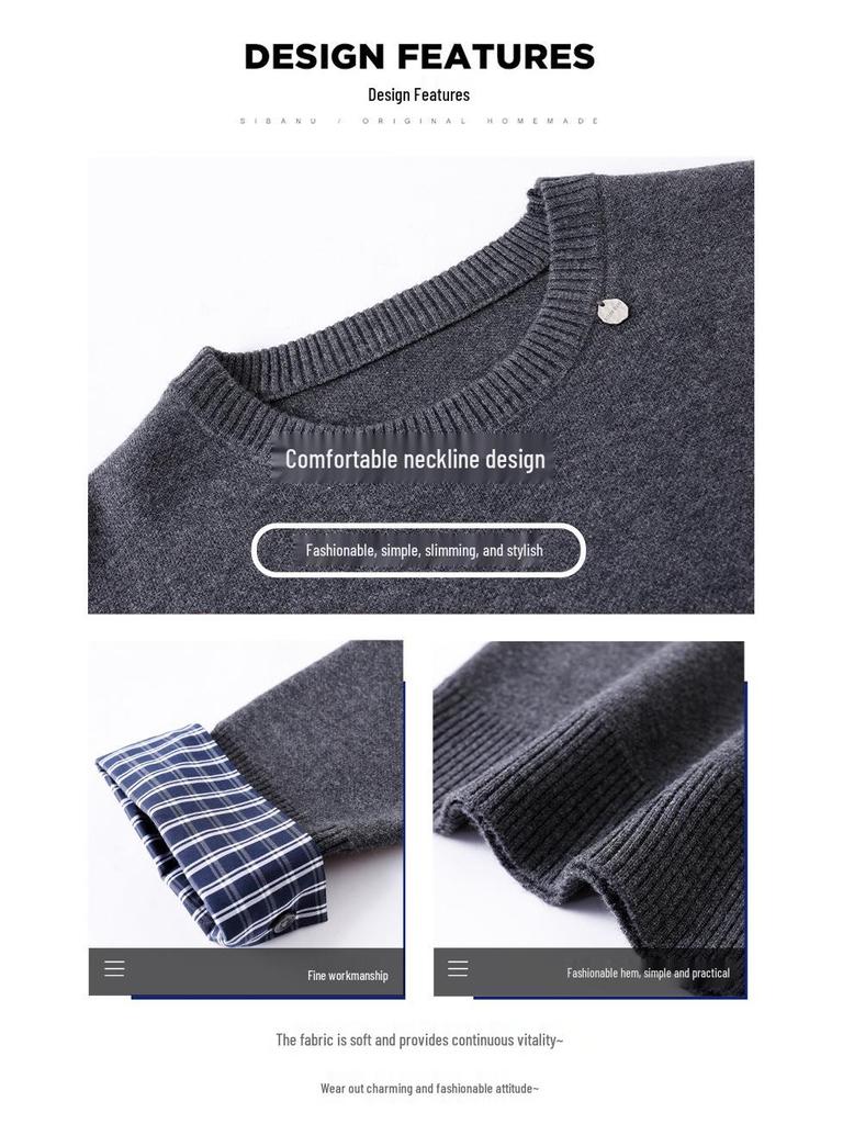 2025 High-End Women's Two-Piece Knitted Dress for Autumn & Winter - Elegant Middle-Aged Style Sweater and Skirt Set